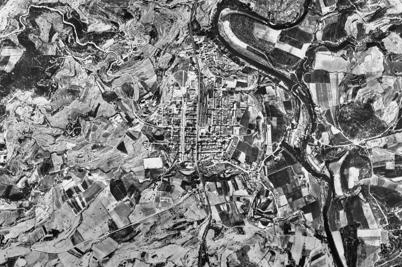 Ortofoto de 1956-1957 del núcleo de Navàs