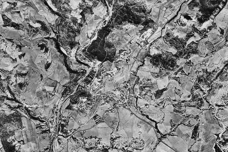 Ortofoto de 1956-1957 del núcleo de Òdena