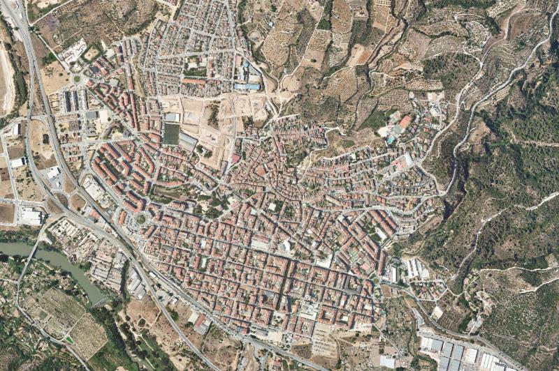 Ortofoto actual del núcleo de Olesa de Montserrat