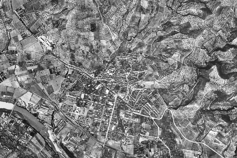 Ortofoto de 1956-1957 del núcleo de Olesa de Montserrat