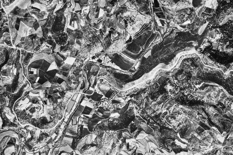 Ortofoto de 1956-1957 del núcleo de Oristà