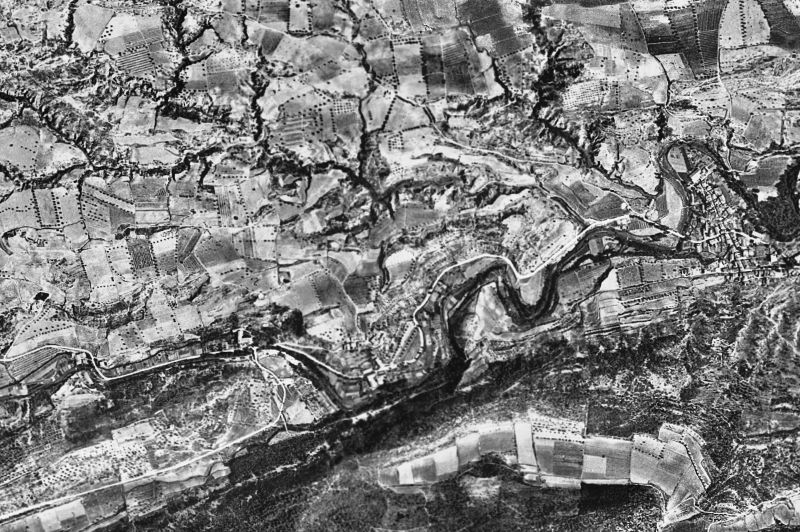 Ortofoto de 1956-1957 del núcleo de Orpí