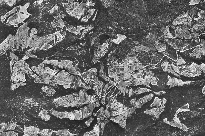 Ortofoto de 1956-1957 del núcleo de Òrrius