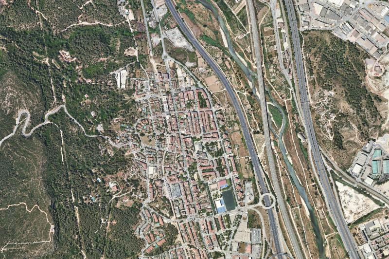 Ortofoto actual del núcleo de Pallejà
