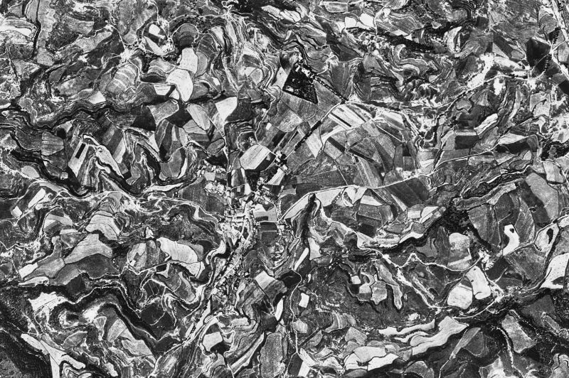 Ortofoto de 1956-1957 del núcleo de Perafita