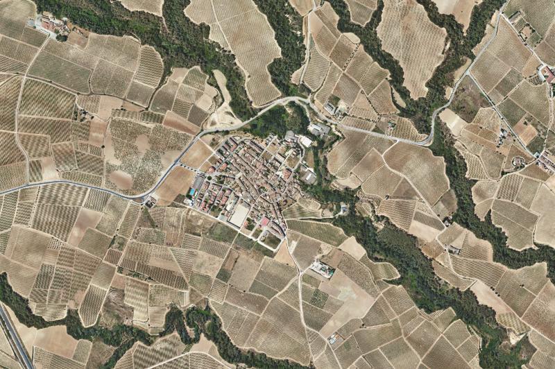 Ortofoto actual del núcleo de El Pla del Penedès