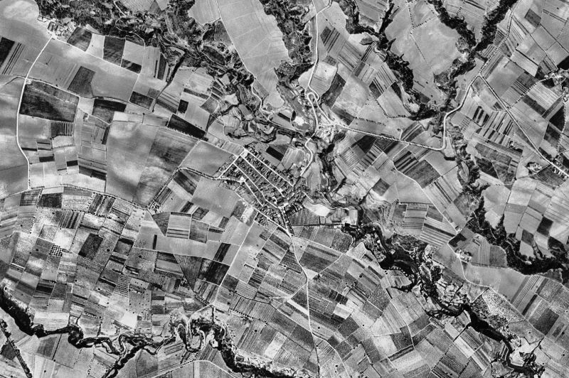 Ortofoto de 1956-1957 del núcleo de El Pla del Penedès
