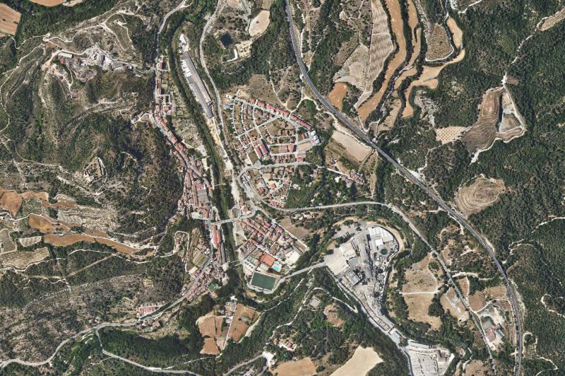 Ortofoto actual del núcleo de La Pobla de Claramunt