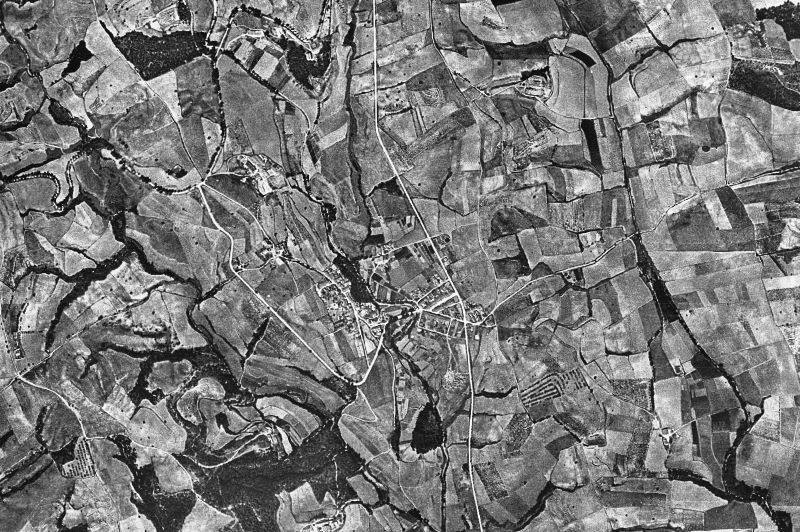 Ortofoto de 1956-1957 del núcleo de Polinyà