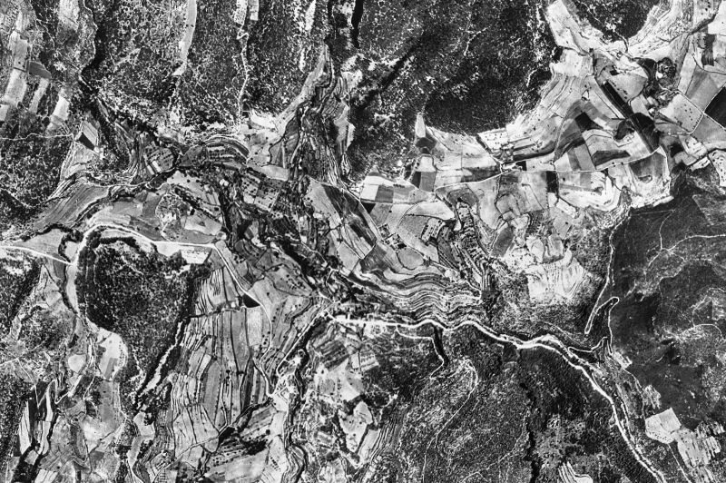 Ortofoto de 1956-1957 del núcleo de Pontons