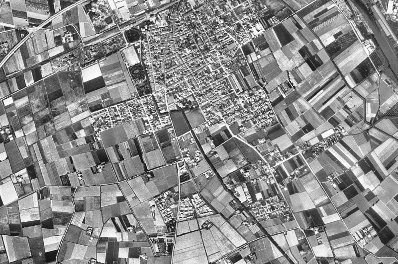 Ortofoto de 1956-1957 del núcleo de El Prat de Llobregat