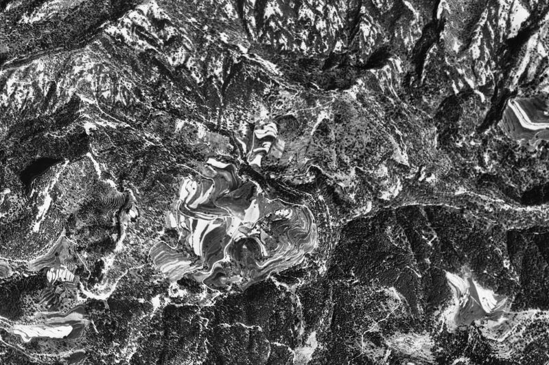 Ortofoto de 1956-1957 del núcleo de La Quar