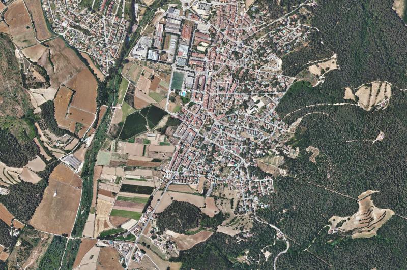 Ortofoto actual del núcleo de La Roca del Vallès
