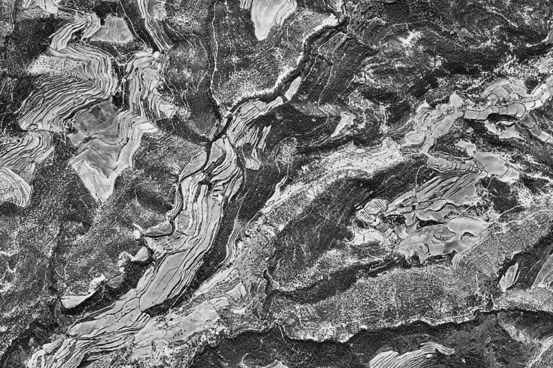 Ortofoto de 1956-1957 del núcleo de Rubió