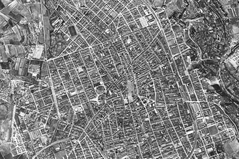 Ortofoto de 1956-1957 del núcleo de Sabadell