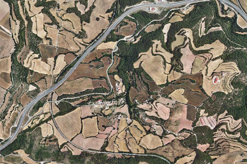 Ortofoto actual del núcleo de Sant Pere Sallavinera