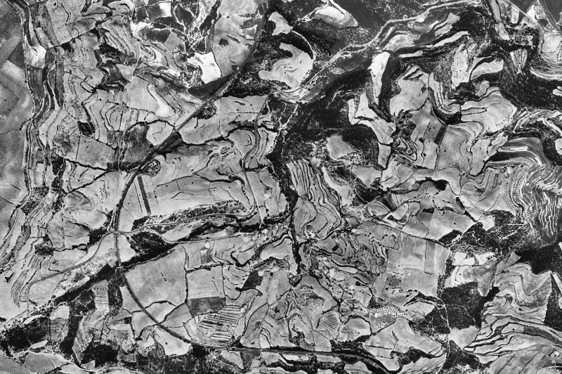 Ortofoto de 1956-1957 del núcleo de Sant Pere Sallavinera