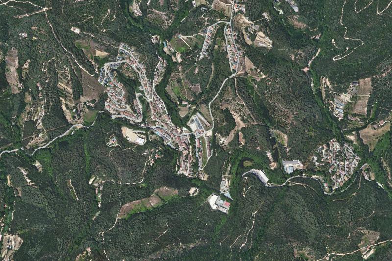 Ortofoto actual del núcleo de Sant Iscle de Vallalta