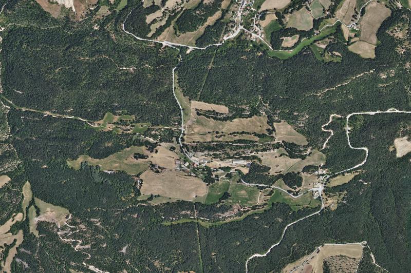 Ortofoto actual del núcleo de Sant Agustí de Lluçanès