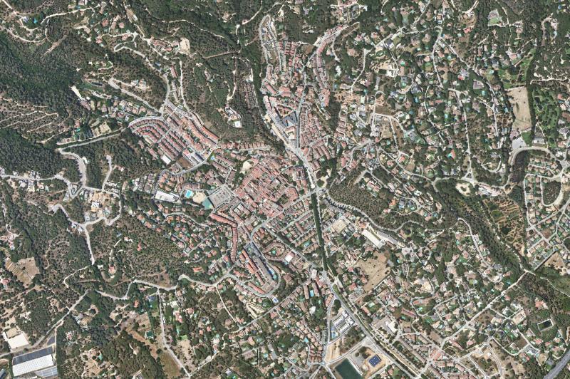 Ortofoto actual del núcleo de Sant Andreu de Llavaneres