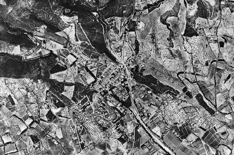 Ortofoto de 1956-1957 del núcleo de Sant Andreu de Llavaneres