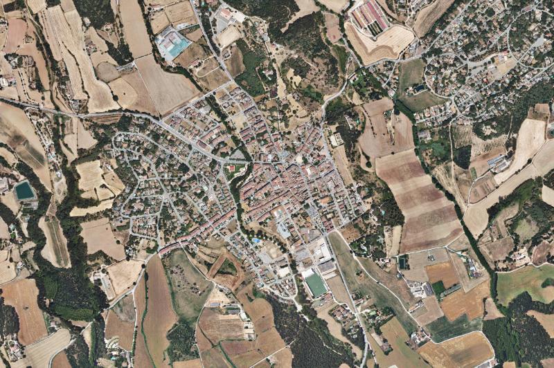 Ortofoto actual del núcleo de Sant Antoni de Vilamajor