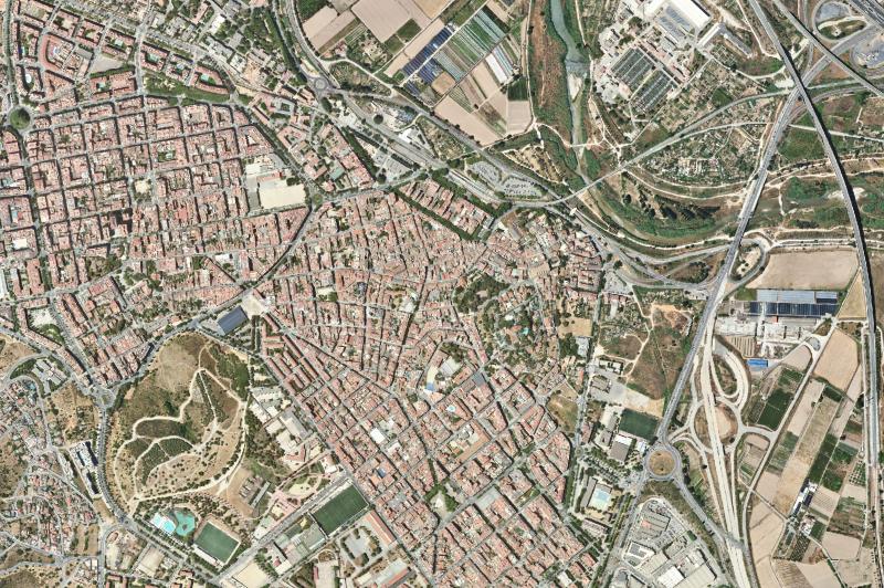 Ortofoto actual del núcleo de Sant Boi de Llobregat