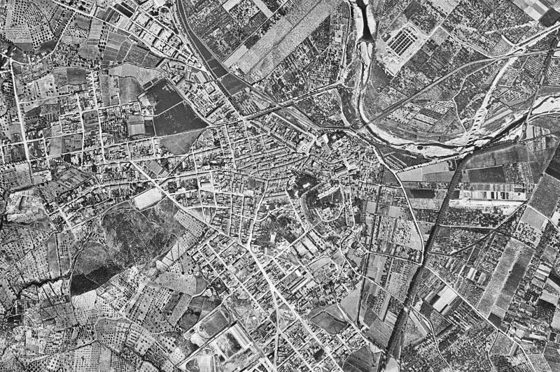 Ortofoto de 1956-1957 del núcleo de Sant Boi de Llobregat