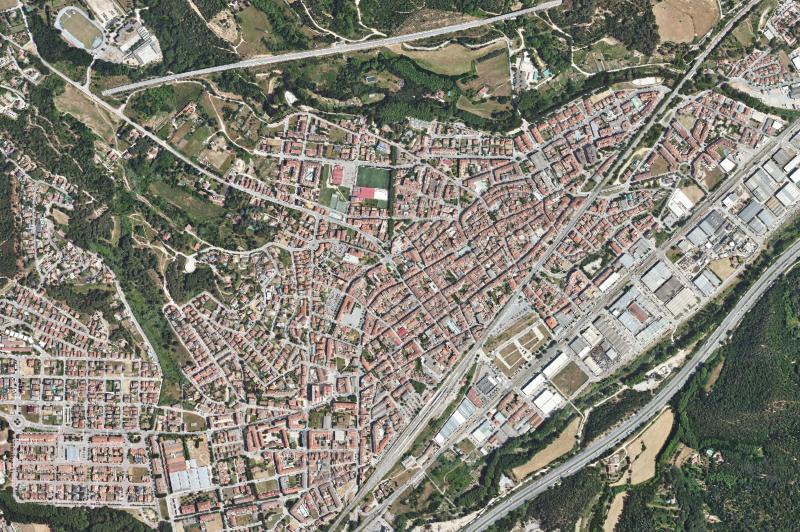 Ortofoto actual del núcleo de Sant Celoni