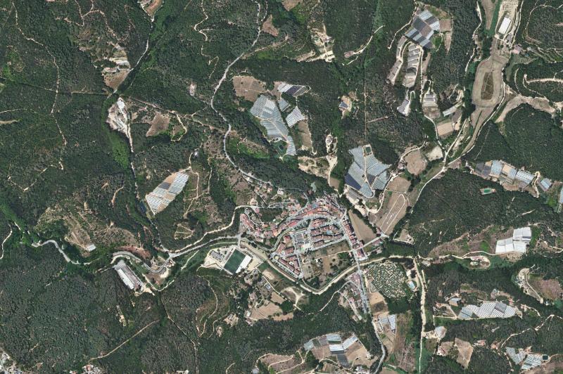 Ortofoto actual del núcleo de Sant Cebrià de Vallalta