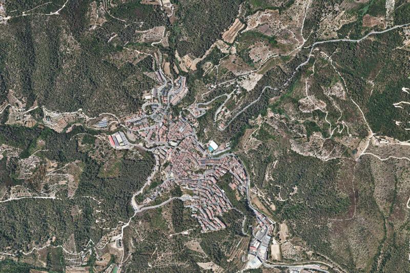 Ortofoto actual del núcleo de Sant Climent de Llobregat
