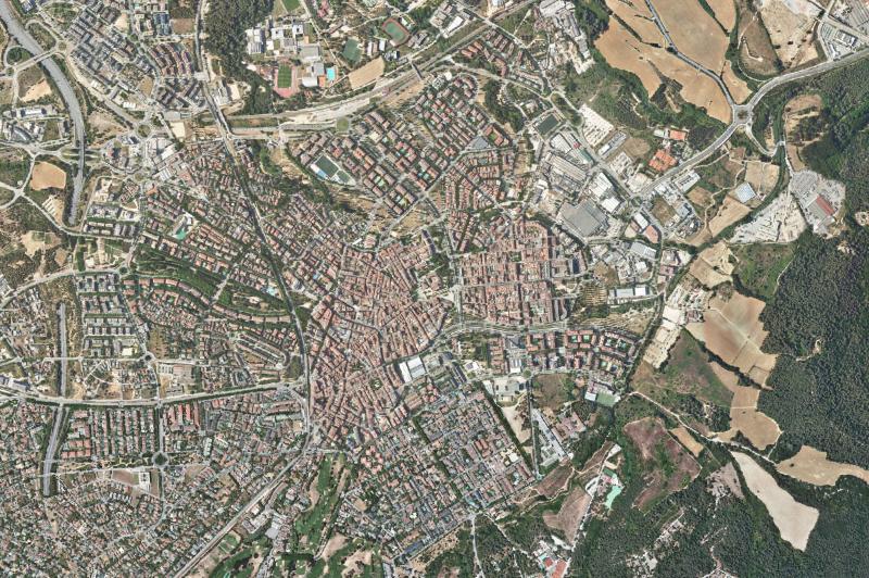 Ortofoto actual del núcleo de Sant Cugat del Vallès
