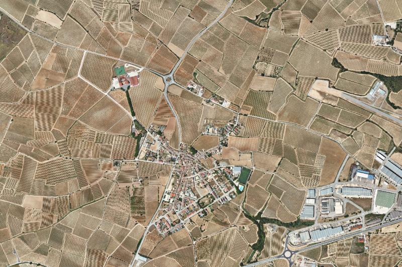 Ortofoto actual del núcleo de Sant Cugat Sesgarrigues