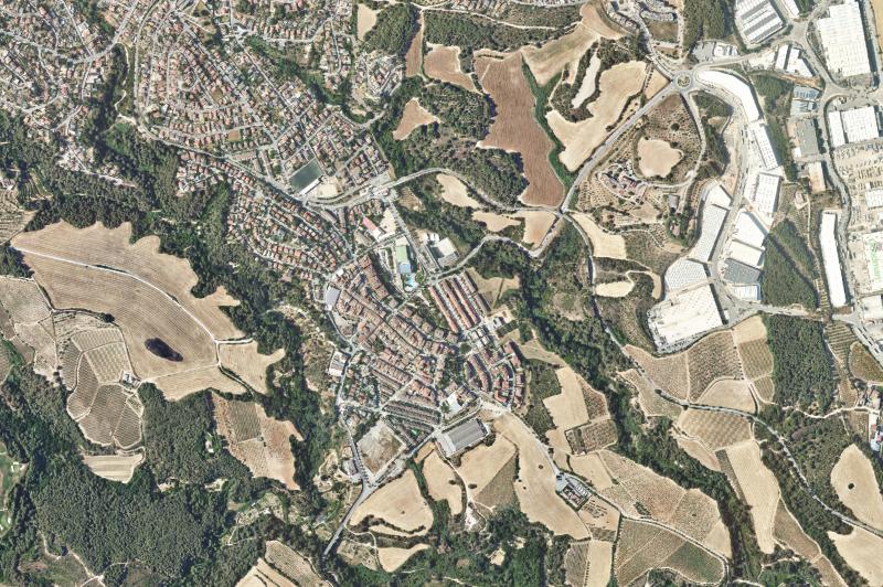 Ortofoto actual del núcleo de Sant Esteve Sesrovires