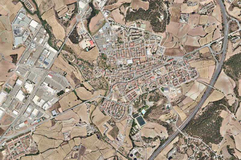 Ortofoto actual del núcleo de Sant Fruitós de Bages