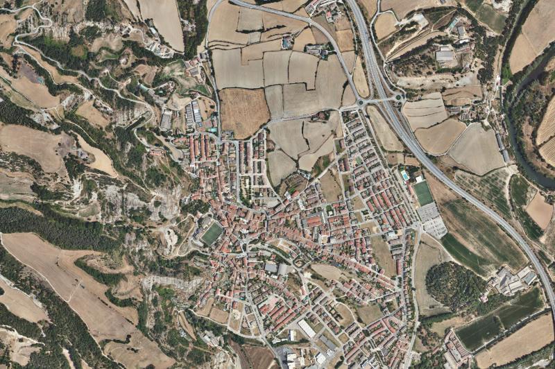Ortofoto actual del núcleo de Sant Hipòlit de Voltregà