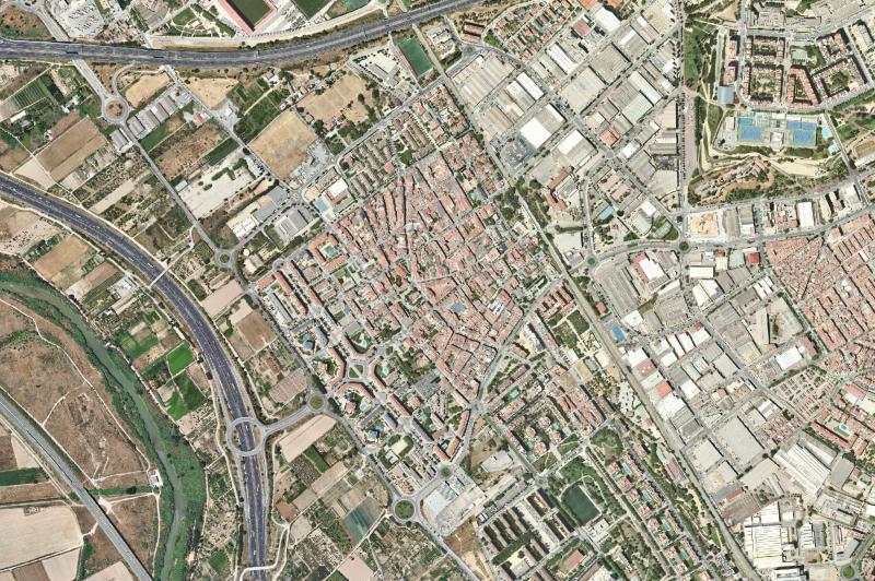 Ortofoto actual del núcleo de Sant Joan Despí