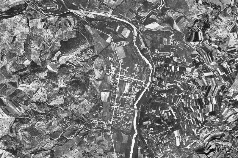 Ortofoto de 1956-1957 del núcleo de Sant Joan de Vilatorrada
