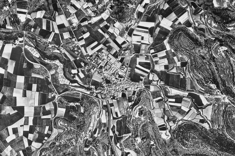 Ortofoto de 1956-1957 del núcleo de Sant Julià de Vilatorta