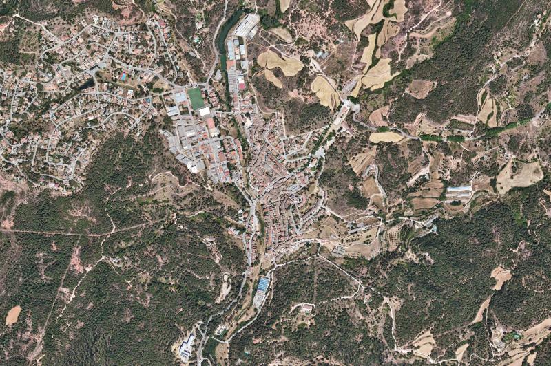 Ortofoto actual del núcleo de Sant Llorenç Savall