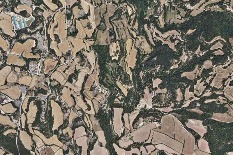 Ortofoto actual del núcleo de Sant Martí d'Albars