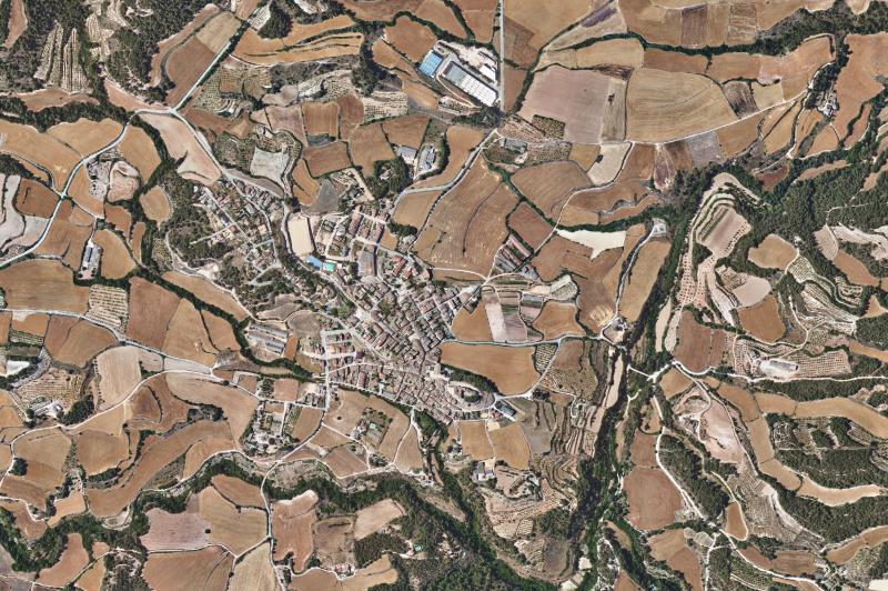Ortofoto actual del núcleo de Sant Martí de Tous