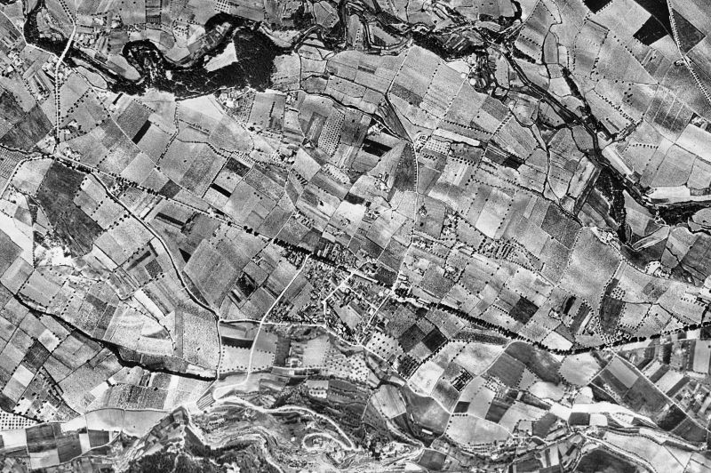 Ortofoto de 1956-1957 del núcleo de Sant Martí Sarroca