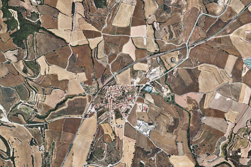 Ortofoto actual del núcleo de Sant Martí Sesgueioles
