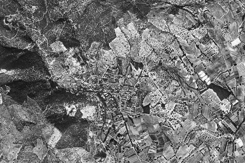 Ortofoto de 1956-1957 del núcleo de Premià de Dalt