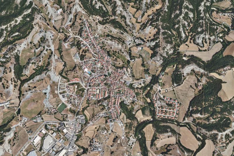 Ortofoto actual del núcleo de Sant Pere de Torelló