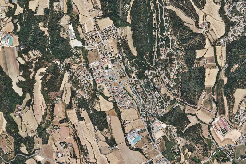 Ortofoto actual del núcleo de Sant Pere de Vilamajor