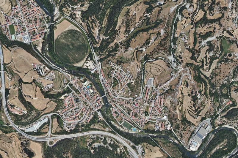 Ortofoto actual del núcleo de Sant Quirze de Besora