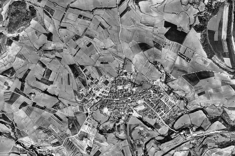 Ortofoto de 1956-1957 del núcleo de Sant Sadurní d'Anoia