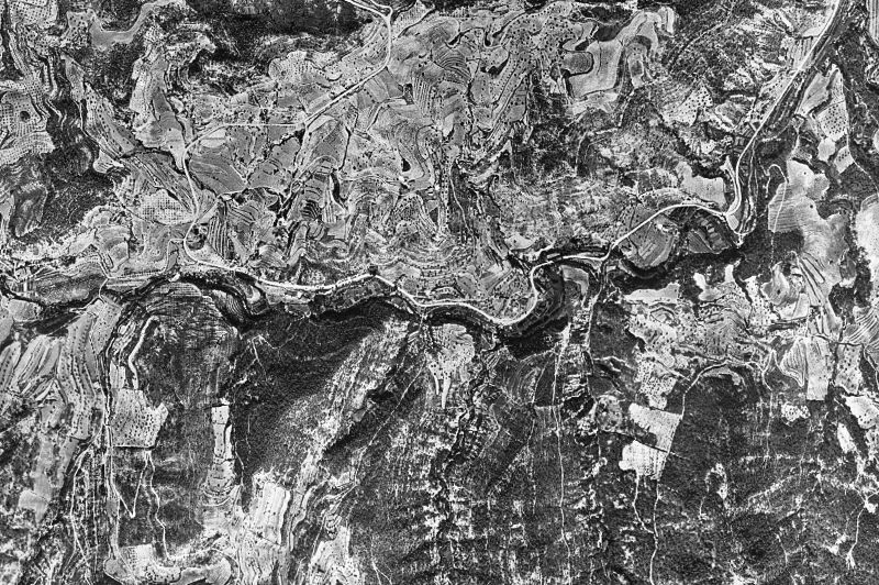 Ortofoto de 1956-1957 del núcleo de Marganell